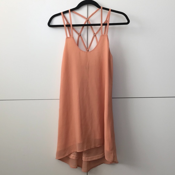 Costa Blanca Salmon Cross Back Dress - Picture 1 of 7